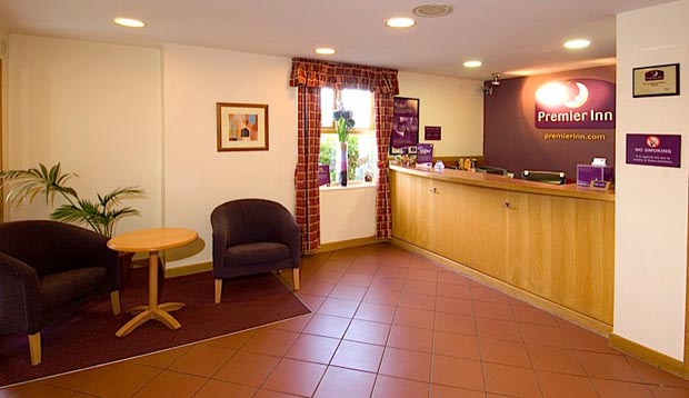 Reception area at Premier Inn Hotel Eastbourne