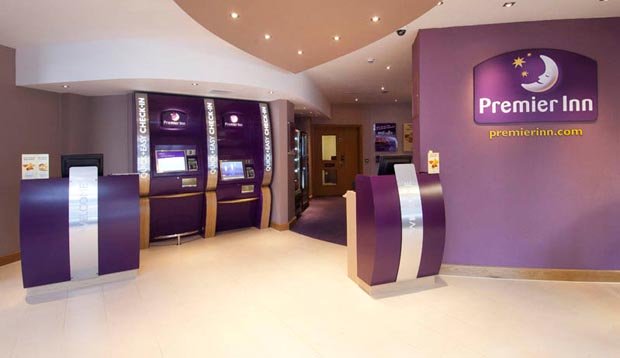 Reception at Premier Inn Exeter Central St Davids