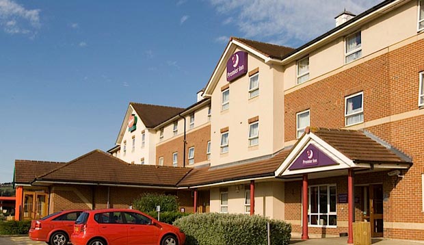 Exterior of Premier Inn Newcastle (Metro Centre) showing car park