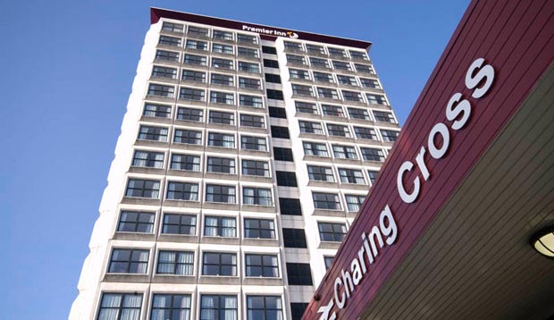 Exterior of Premier Inn Glasgow City Centre (Charing Cross)