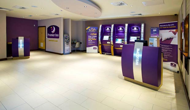 Reception area at Premier Inn Gloucester (Twigworth)
