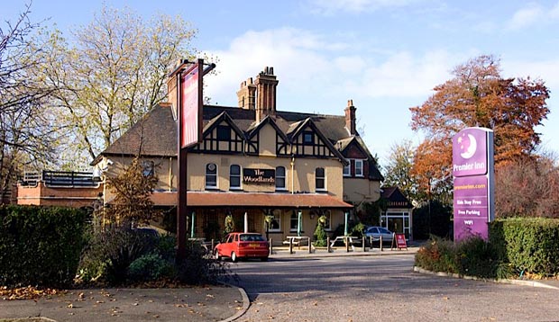 Exterior at Premier Inn Gravesend Central showing car park
