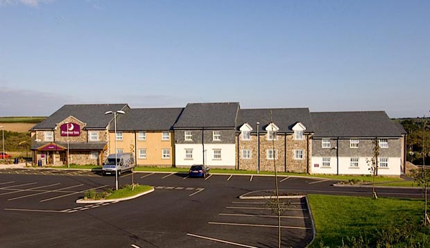Surrounding area at Premier Inn Helston showing exterior of hotel and car park