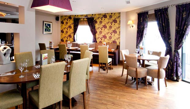 Restaurant area at Premier Inn High Wycombe Central