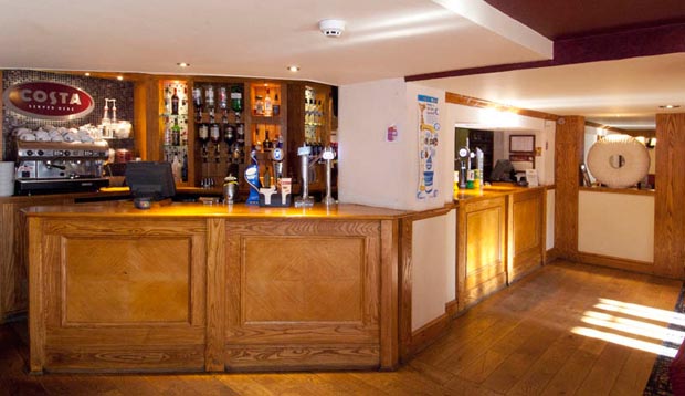 Bar area at Premier Inn Christchurch/Highcliffe