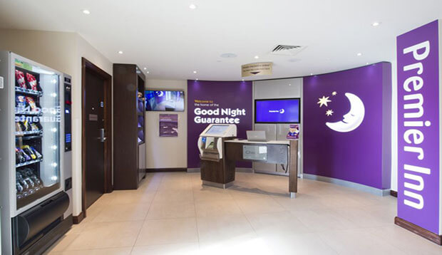 Reception at Premier Inn Honiton