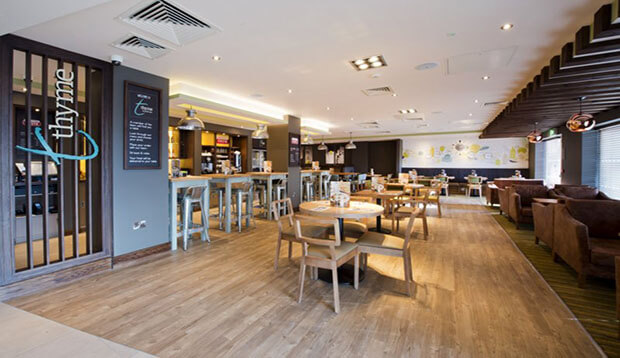 Bar area at Premier Inn Honiton