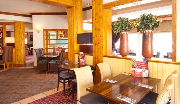 Restaurant area at Premier Inn Huddersfield Central