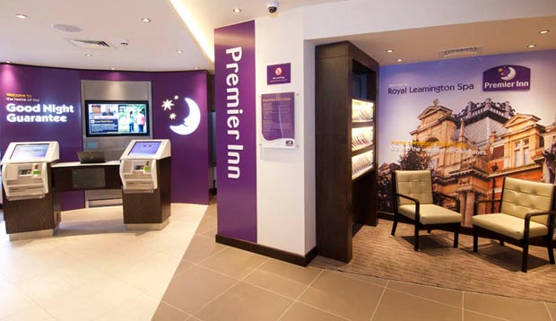 Reception area at Premier Inn Leamington Spa Town Centre