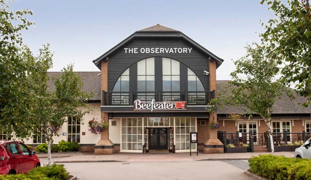 Exterior of Beefeater restaurant at Premier Inn Leicester (Braunstone) hotel
