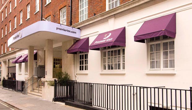 Exterior street view at Premier Inn London Victoria hotel