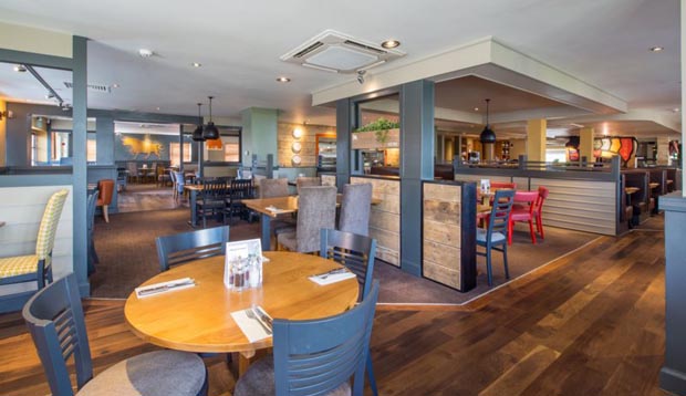 Bar area at Premier Inn Llanelli Central East