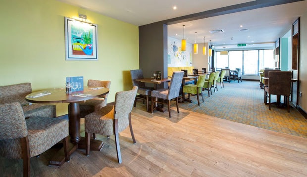 Restaurant area at Premier Inn London Archway hotel