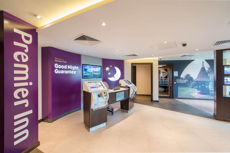Reception area at Premier Inn London Bexleyheath hotel