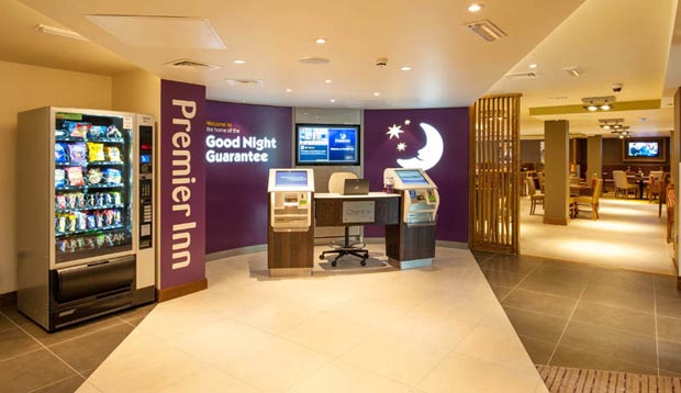 Reception at Premier Inn London Hendon (The Hyde) hotel