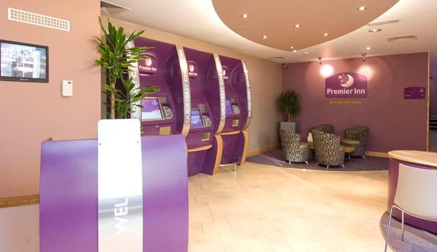 Reception area at Premier Inn London Kensington (Earls Court)