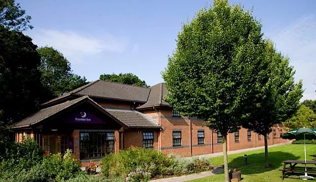 Exterior of Premier Inn Lowestoft hotel showing surrounding area