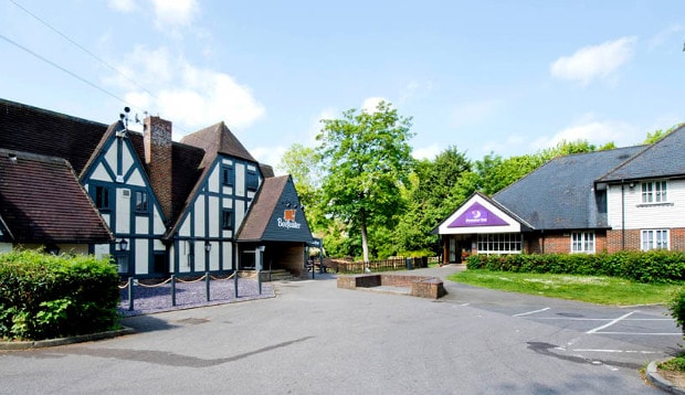 Exterior of Premier Inn Maidstone (Sandling) hotel 