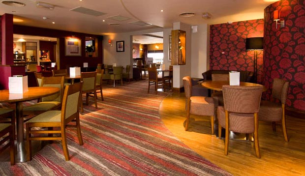 Restaurant area at Premier Inn Manchester City Centre (Deansgate Locks) hotel