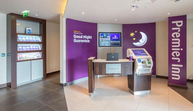 Reception at Premier Inn Melton Mowbray hotel