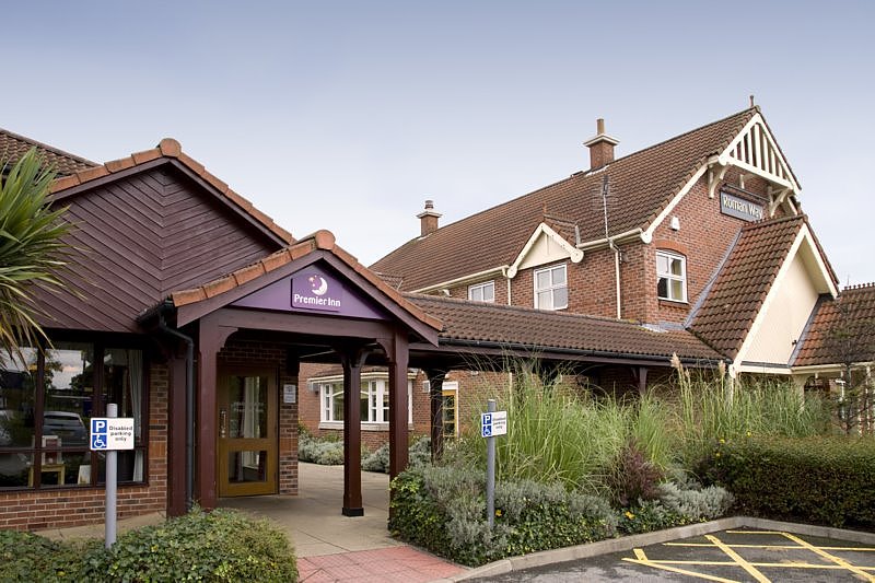 Outside Premier Inn Newark hotel