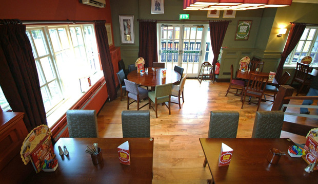 Inside restaurant at Premier Inn Nottingham South hotel