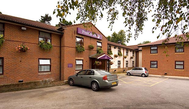 Outside Premier Inn Nottingham South with car park view