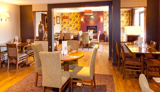 Restaurant area at Premier Inn Rochester