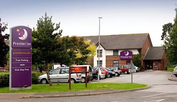 Car park and exterior at Premier Inn Taunton East