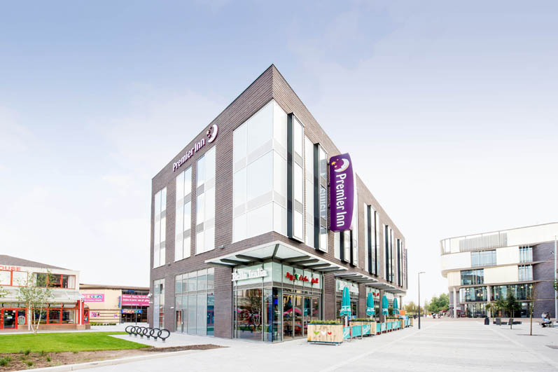 Exterior of Premier Inn Telford International Centre